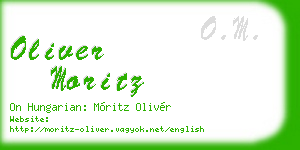 oliver moritz business card